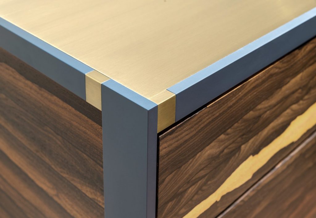 Exotic wood sideboard table