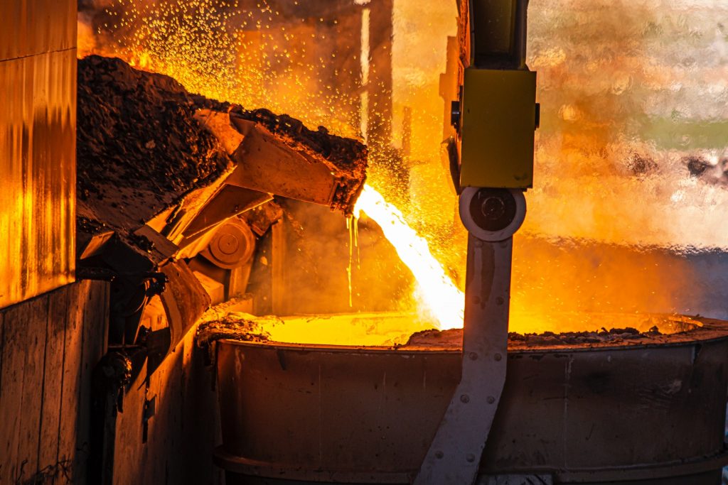 Image of steel being made in a furnace